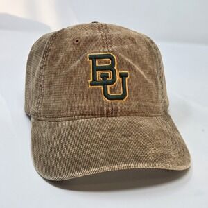 NEW Baylor University‎ Corduroy Cap Brown Cotton Metal Belt Buckle Legacy